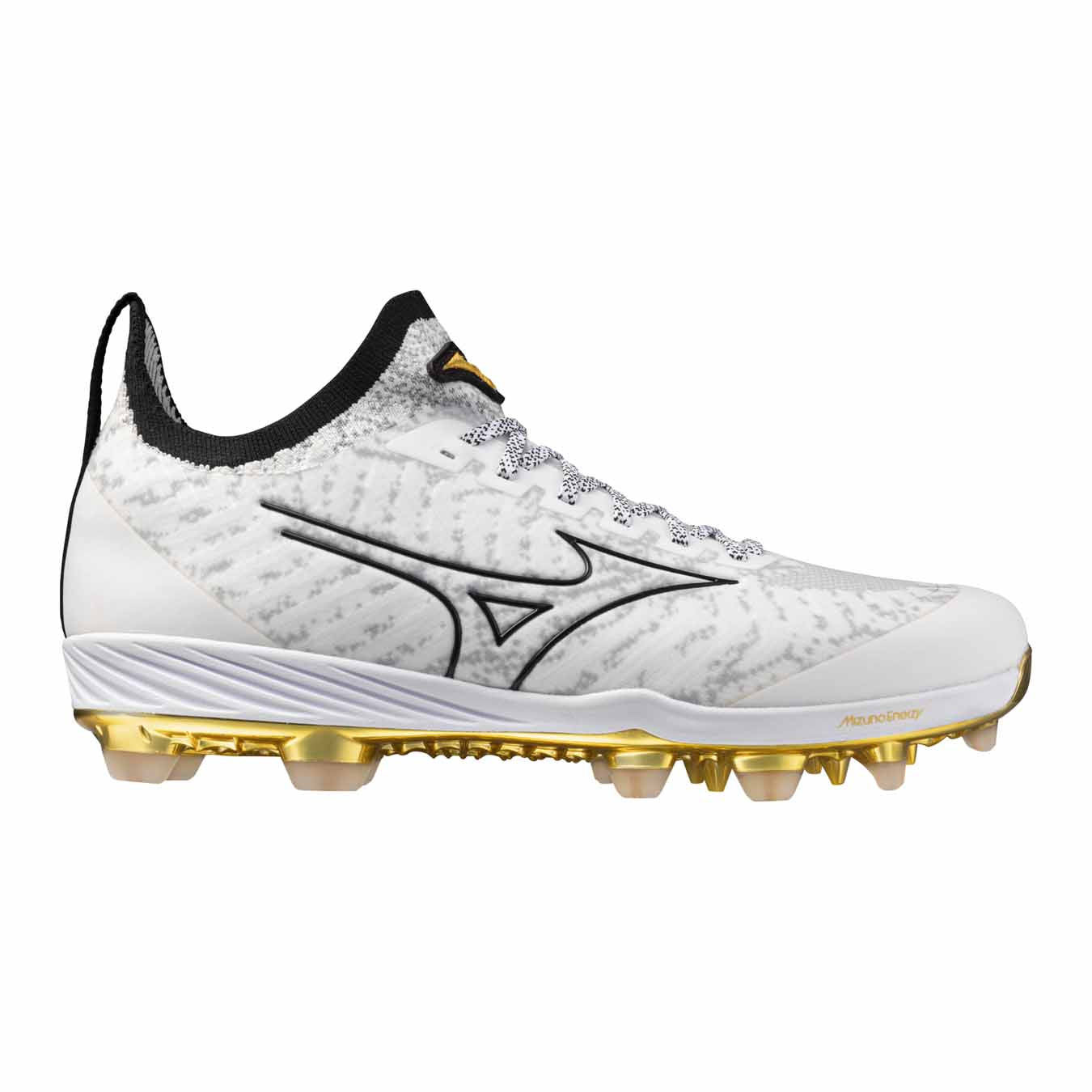 Mizuno Pro Knit 2 TPU White/Gold Cleats