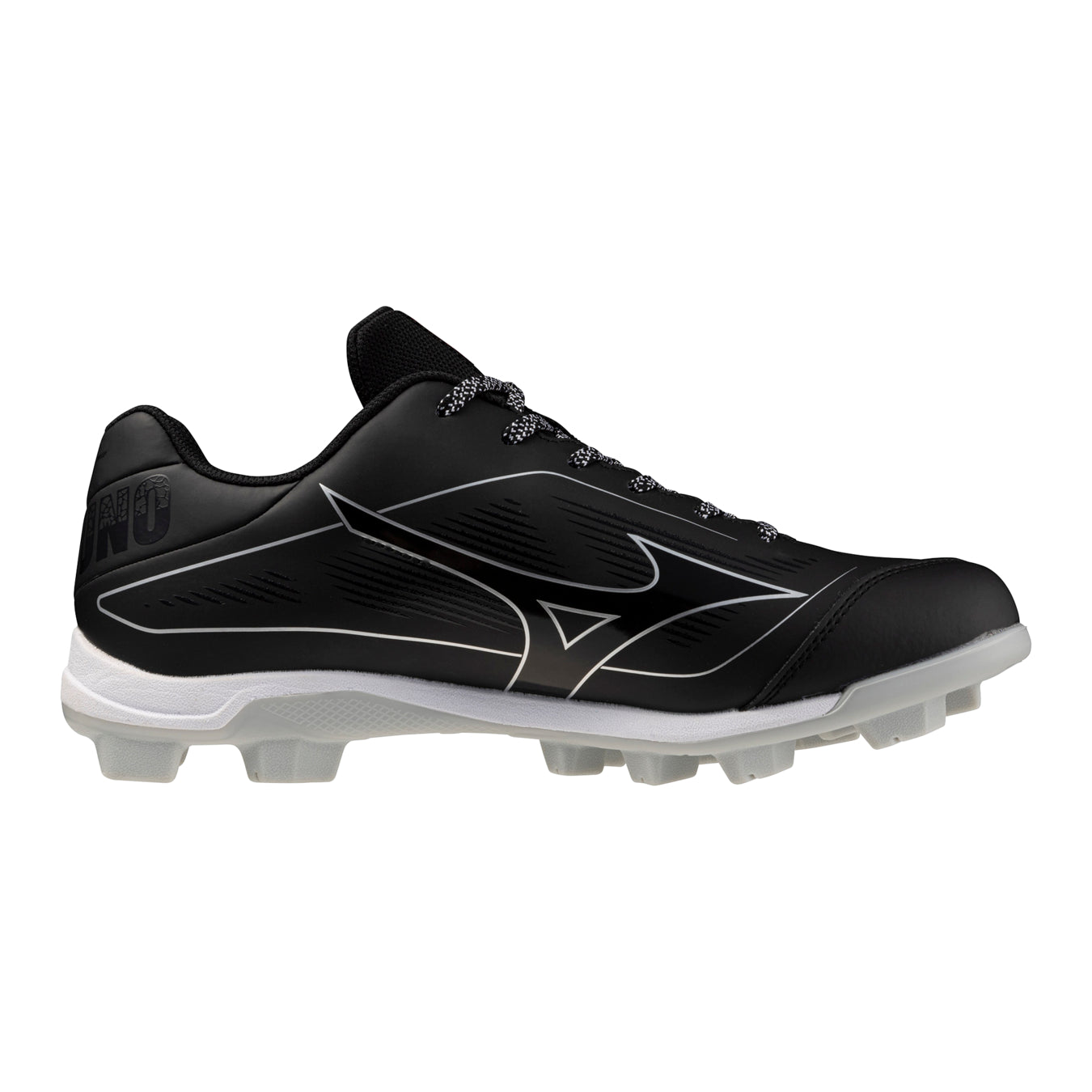Mizuno Cushionrevo Diamond Jr. Cleats Black/White 1