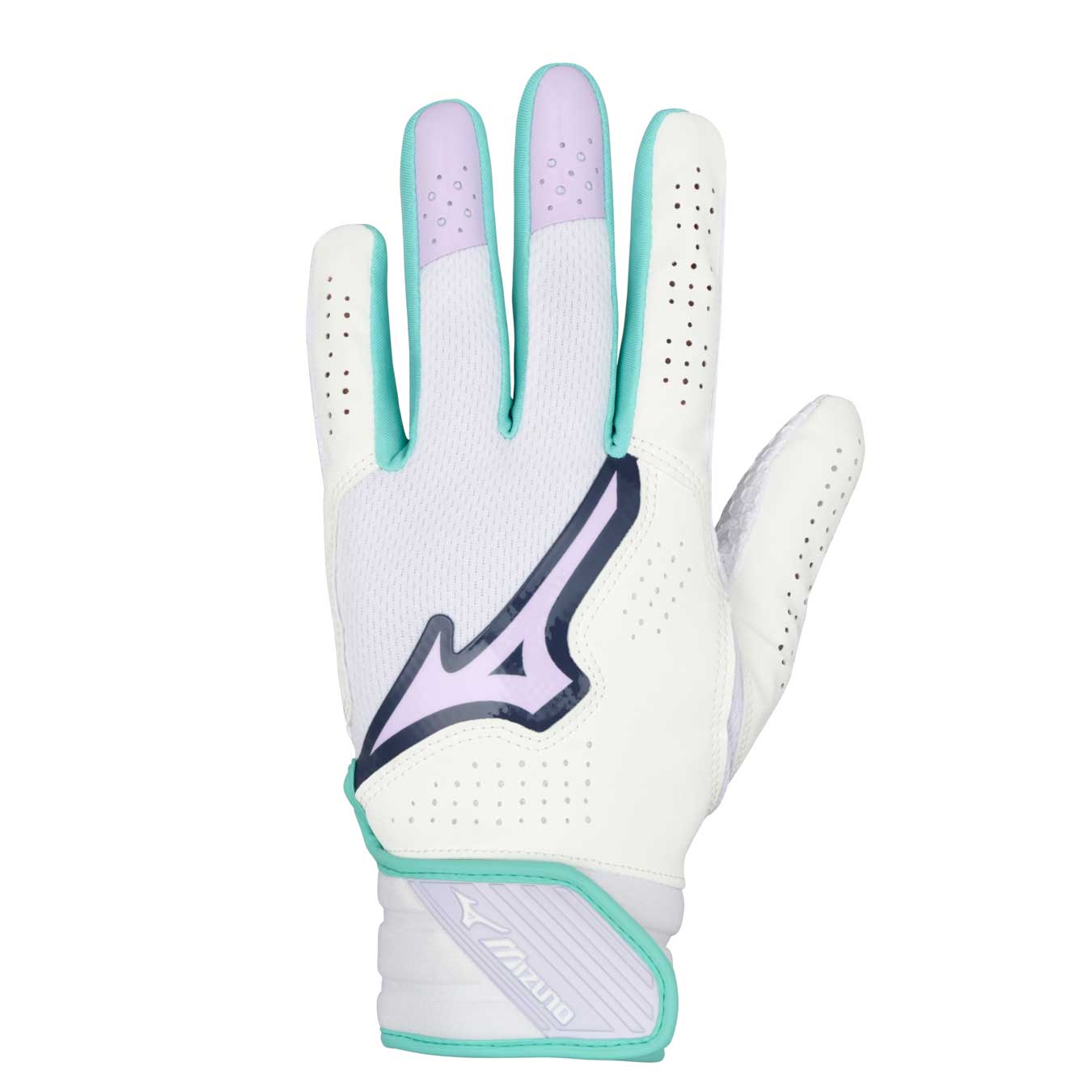 Mizuno Pro Select Faspitch Batting Gloves White/Lavender X-Small