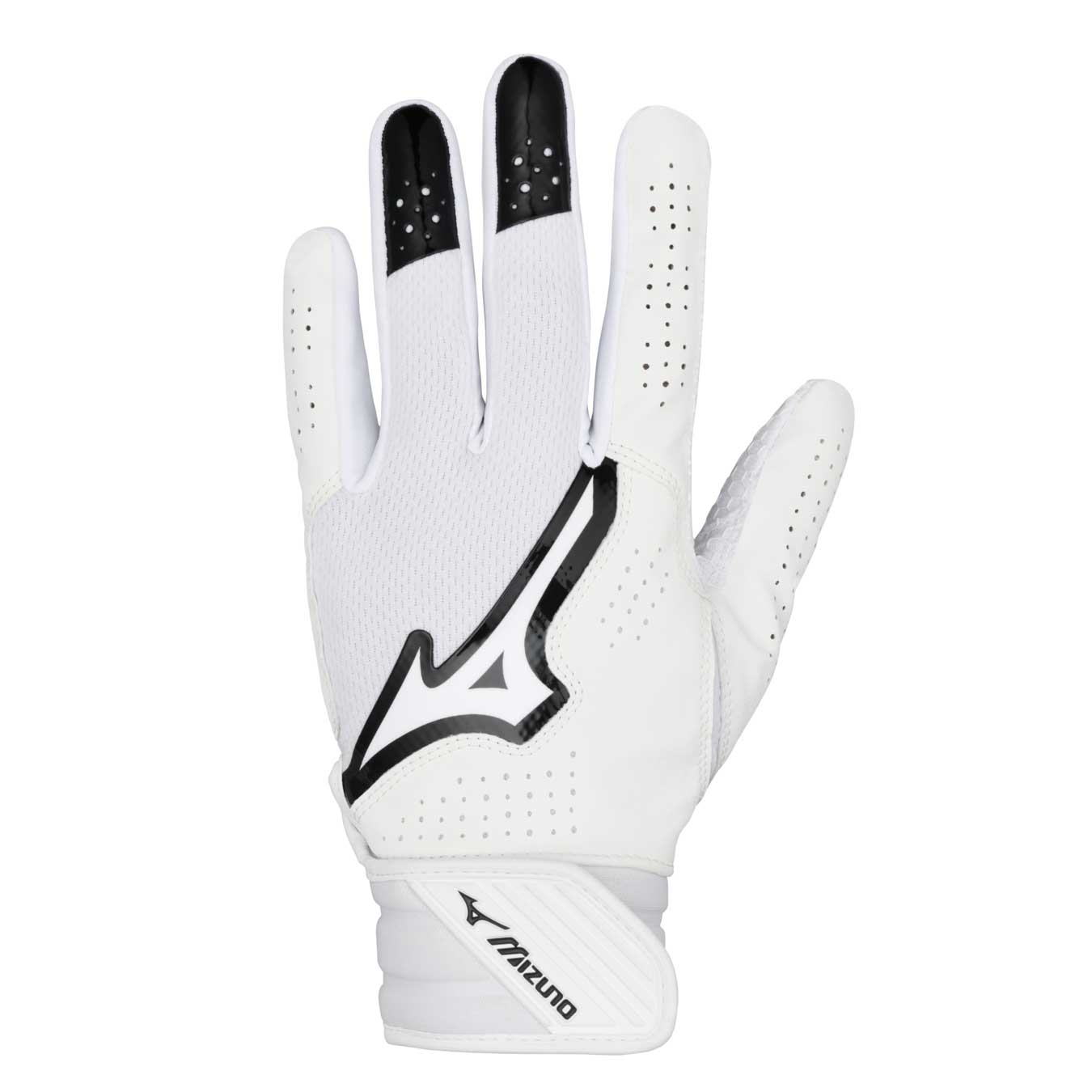 Mizuno Pro Select Faspitch Batting Gloves White/Black X-Small