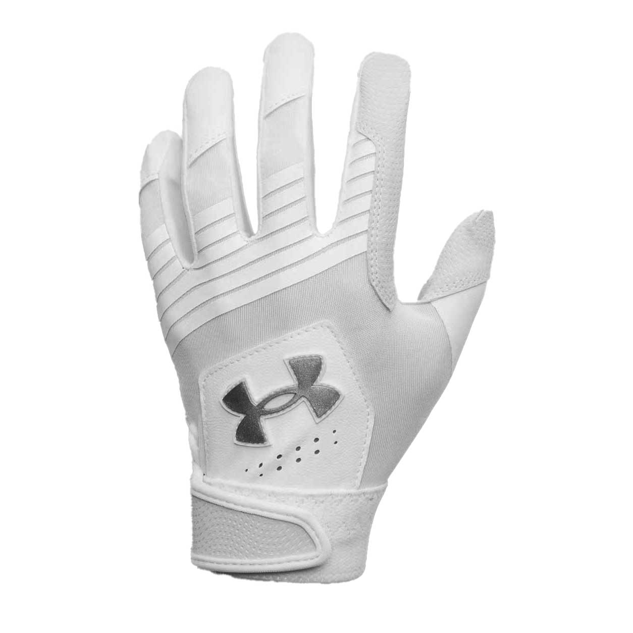UA Clean Up T-Ball Batting Gloves White T-Ball