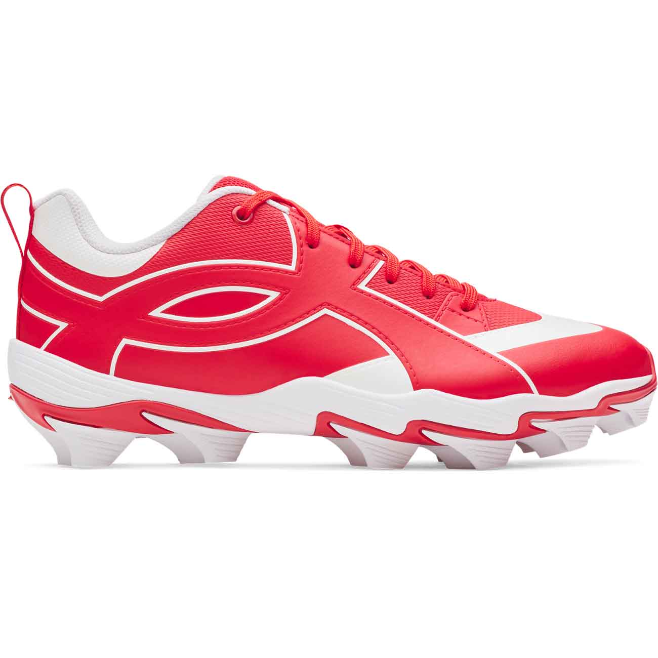UA Leadoff Icon Low Molded Rubber Cleats Red 6.5