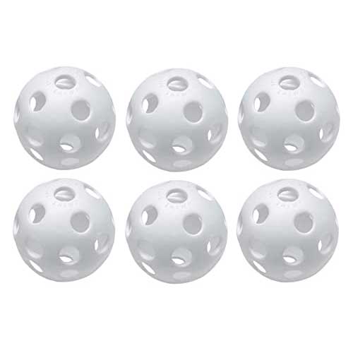 Easton 9" White Whiffle Balls-6 Pack