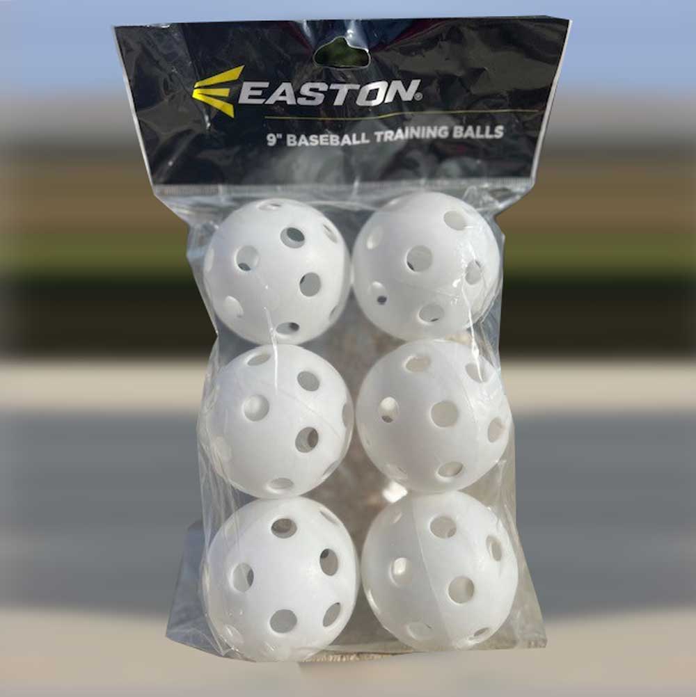 Easton 9" White Whiffle Balls-6 Pack