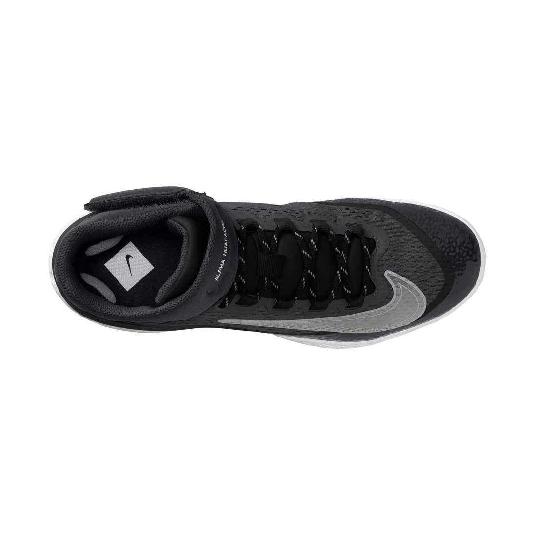 Nike Alpha Huarache Elite 4 Mid Black/White/Smoke Grey – Home Run