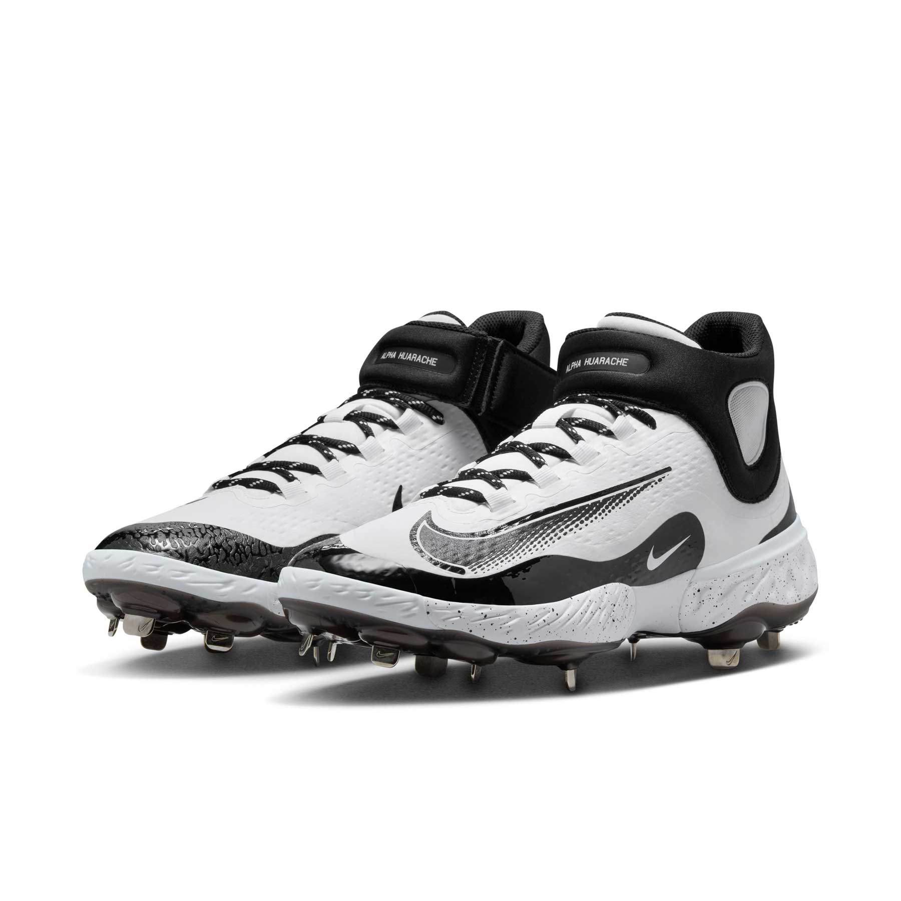 Nike Alpha Huarache Elite 4 Mid White/Black – Home Run Sports