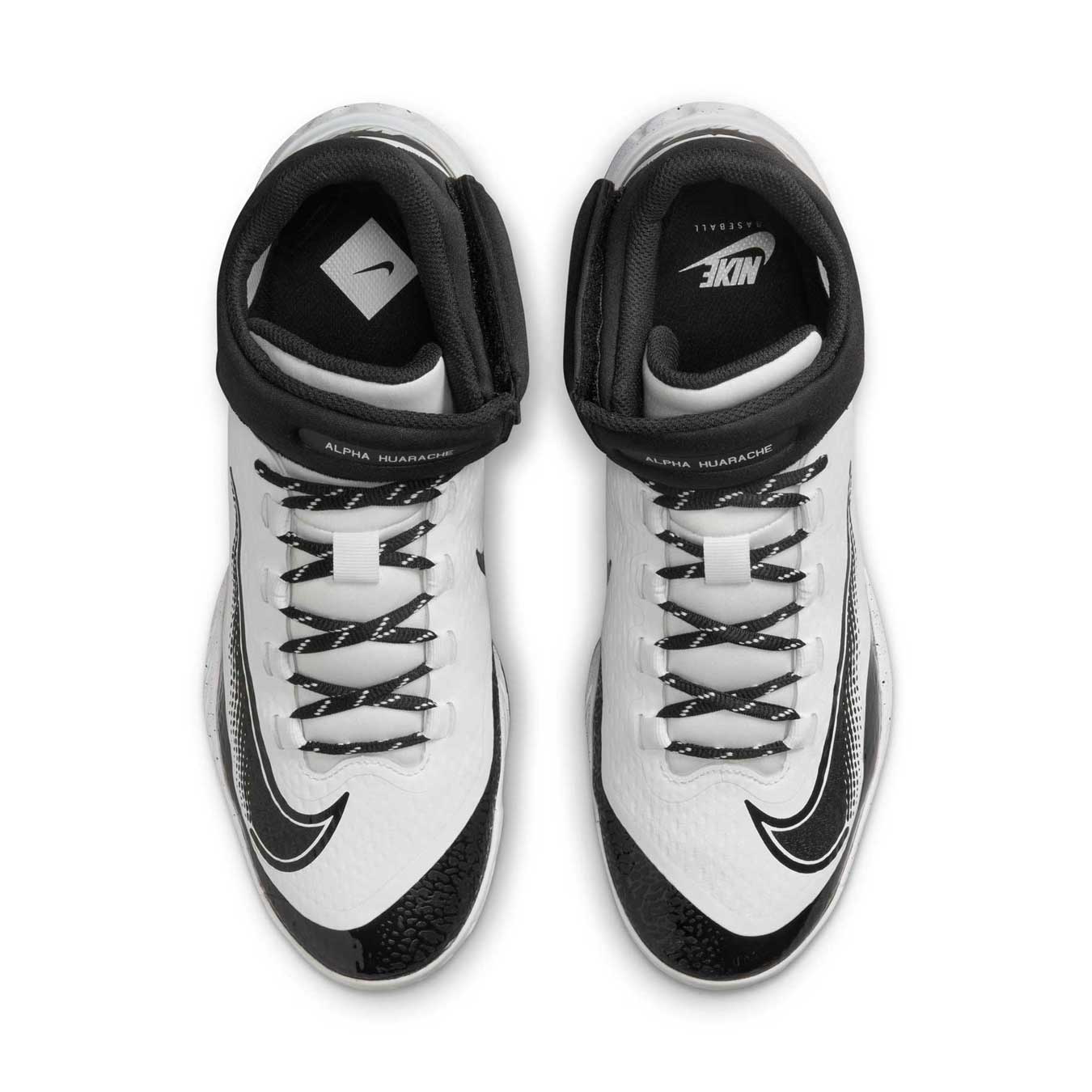 Nike Alpha Huarache Elite 4 Mid White/Black – Home Run Sports