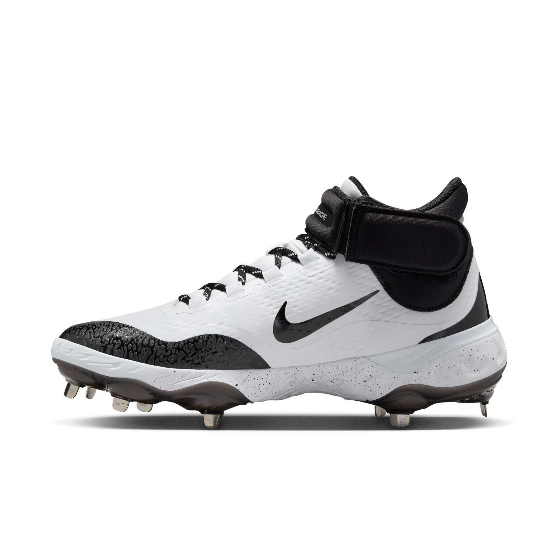 Nike Alpha Huarache Elite 4 Mid White/Black – Home Run Sports