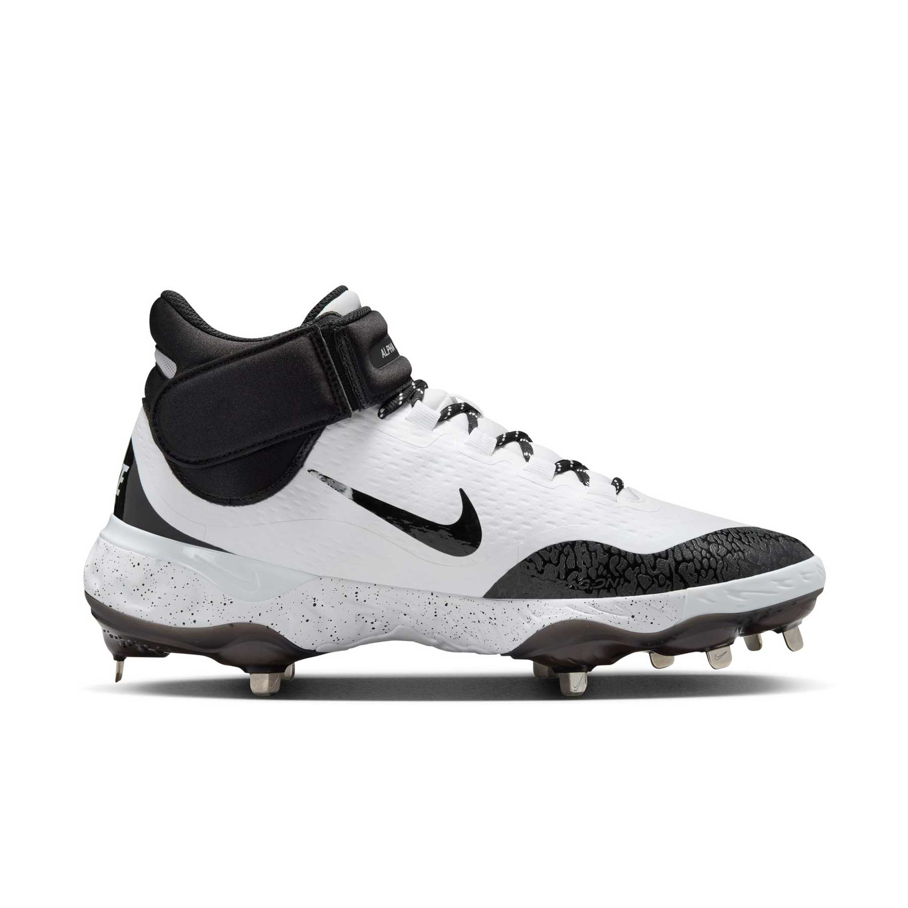 Nike Alpha Huarache Elite 4 Mid White/Black – Home Run Sports