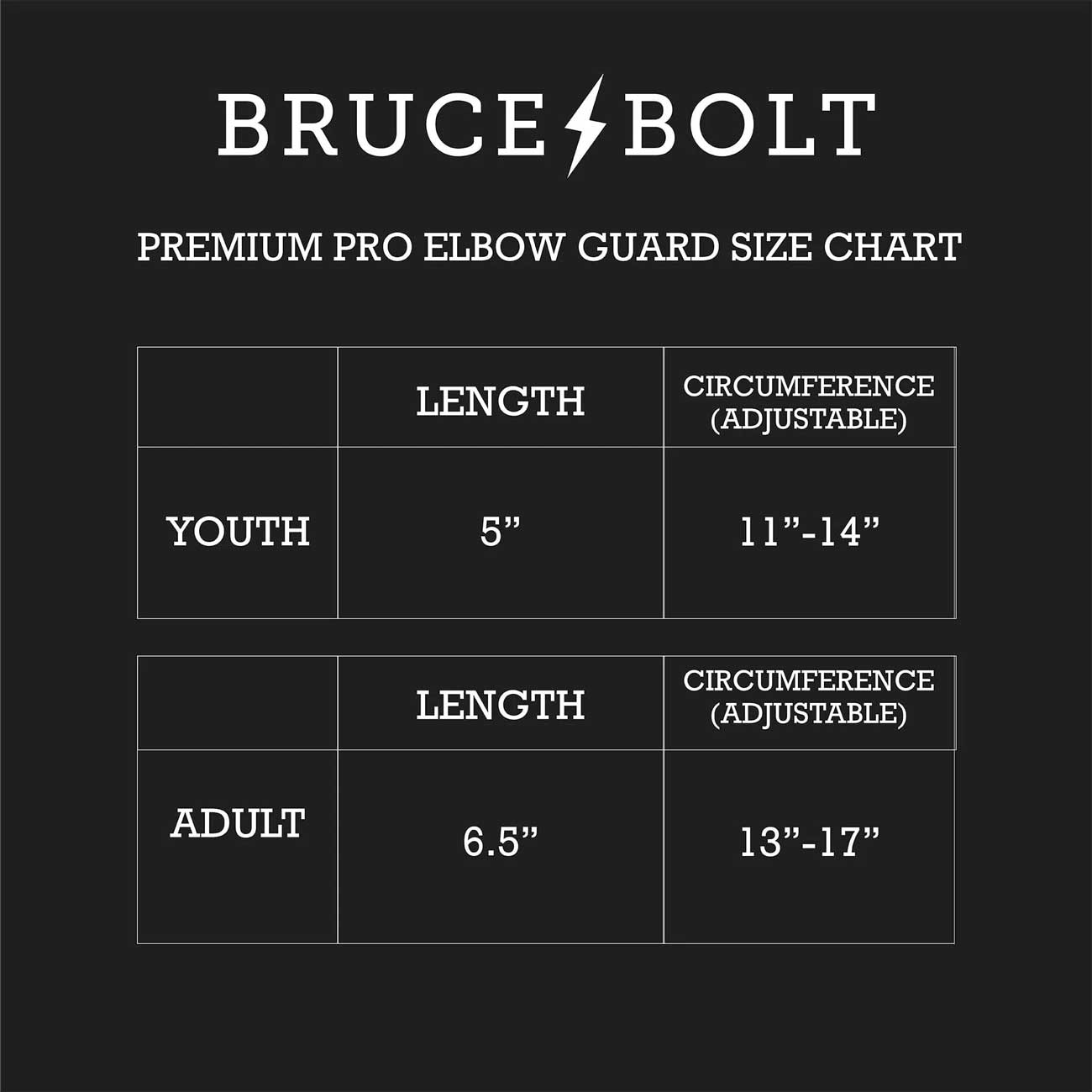 Bruce Bolt Original Series 6" Elbow Guard-Youth
