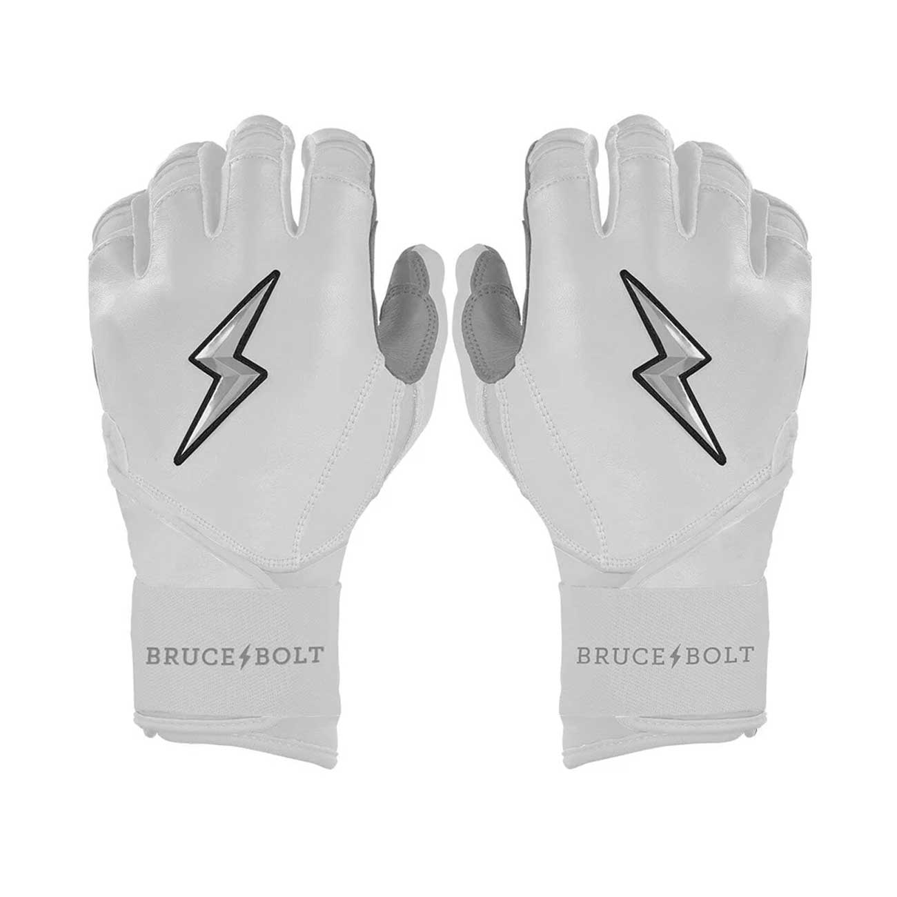 Bruce Bolt Chrome Series Long Cuff Batting Gloves-Youth