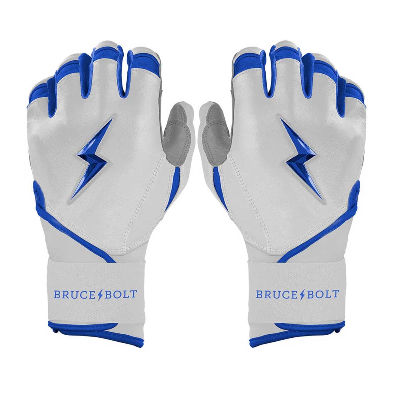 Bruce Bolt Chrome Series Long Cuff Batting Gloves-Adult – Home Run
