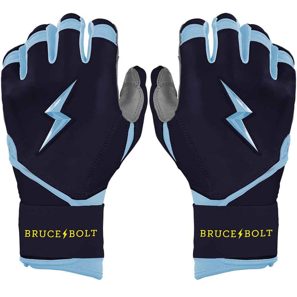 Bruce Bolt Creator Series Long Cuff Batting Gloves-Adult Tampa/Blue Small