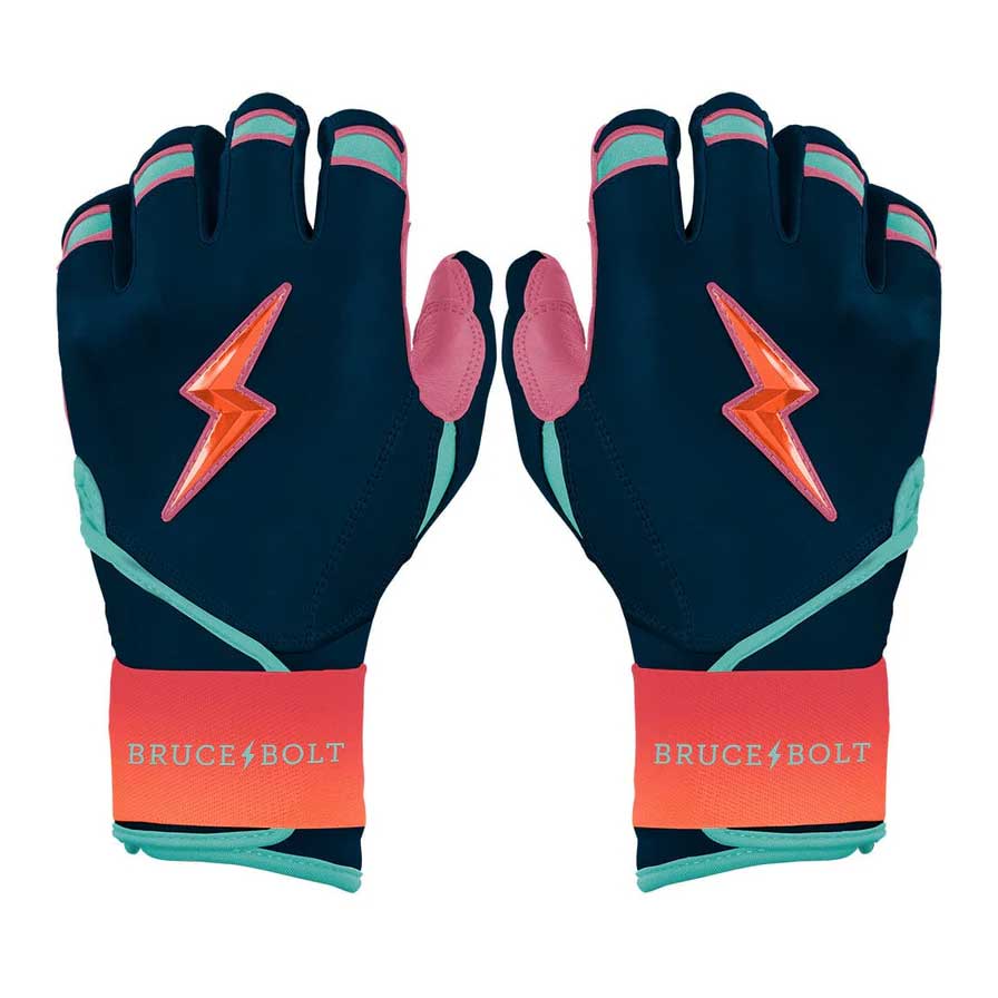 Bruce Bolt Creator Series Long Cuff Batting Gloves-Adult Sunset Small