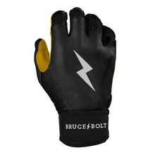 Bruce Bolt Original Series Short Cuff Batting Gloves-Youth Black Youth Small