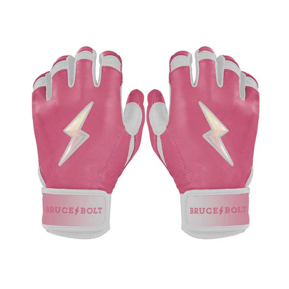 Bruce Bolt Creator Series Short Cuff Batting Gloves-Adult Dusty Pink Small