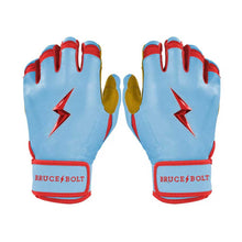 Bruce Bolt Signature Series Short Cuff Batting Gloves-Youth Bader Baby Blue Youth Small