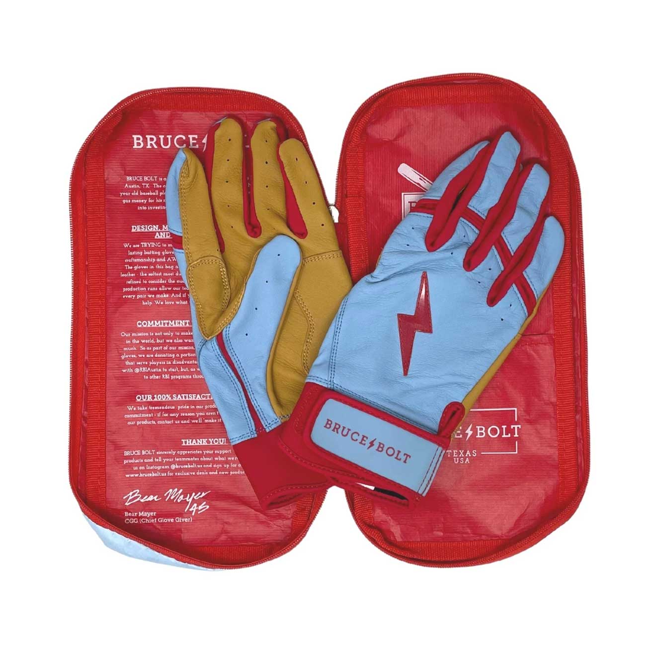 Bruce Bolt Signature Series Short Cuff Batting Gloves-Womens
