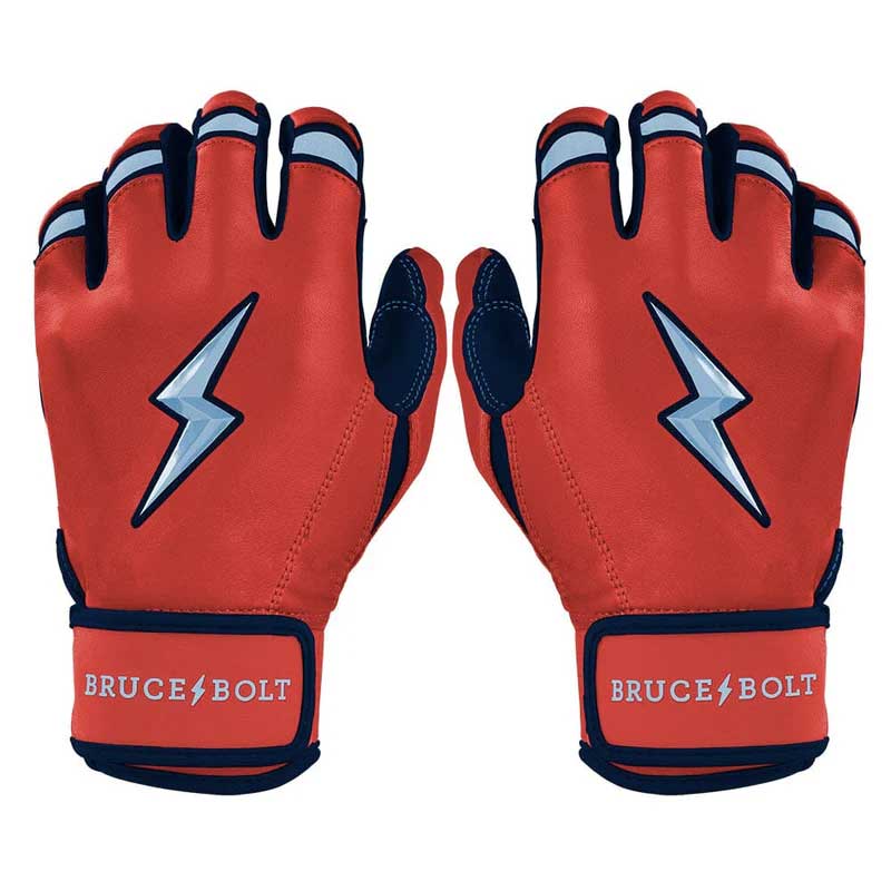 Bruce Bolt Signature Series Short Cuff Batting Gloves-Youth Nootbar Red Youth Small