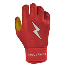 Bruce Bolt Original Series Short Cuff Batting Gloves-Youth Red Youth Small