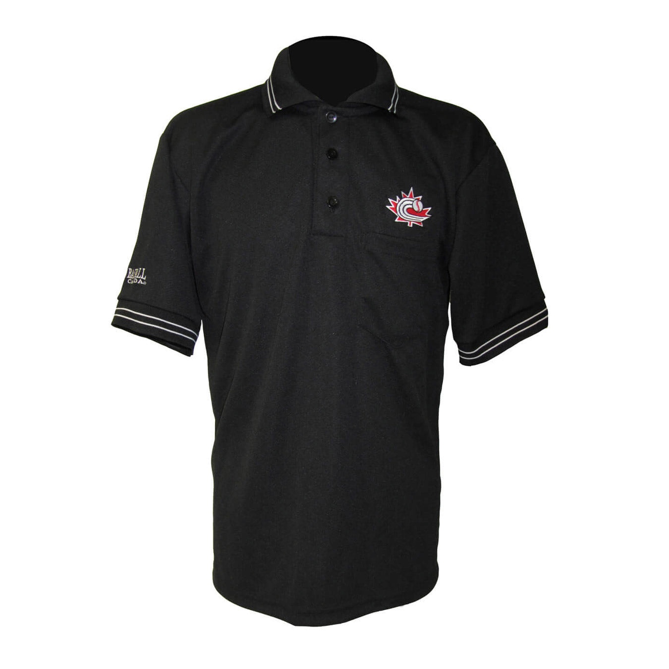 Baseball Canada Performance Mesh Umpire Shirt - Black