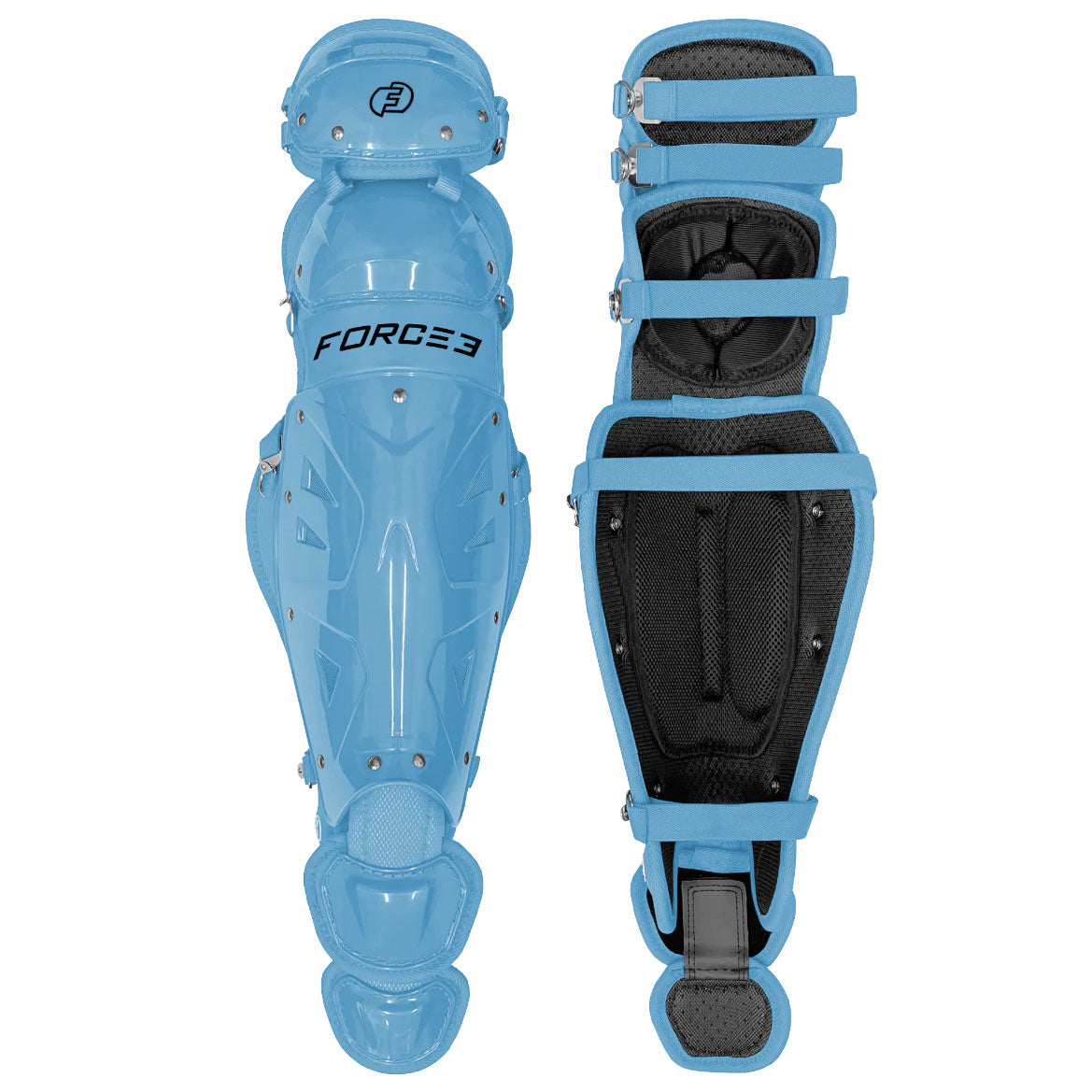 Force3 Catcher Shin Guards Sky Blue Adult
