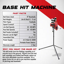 Heater Sports Base Hit Baseball Pitching Machine