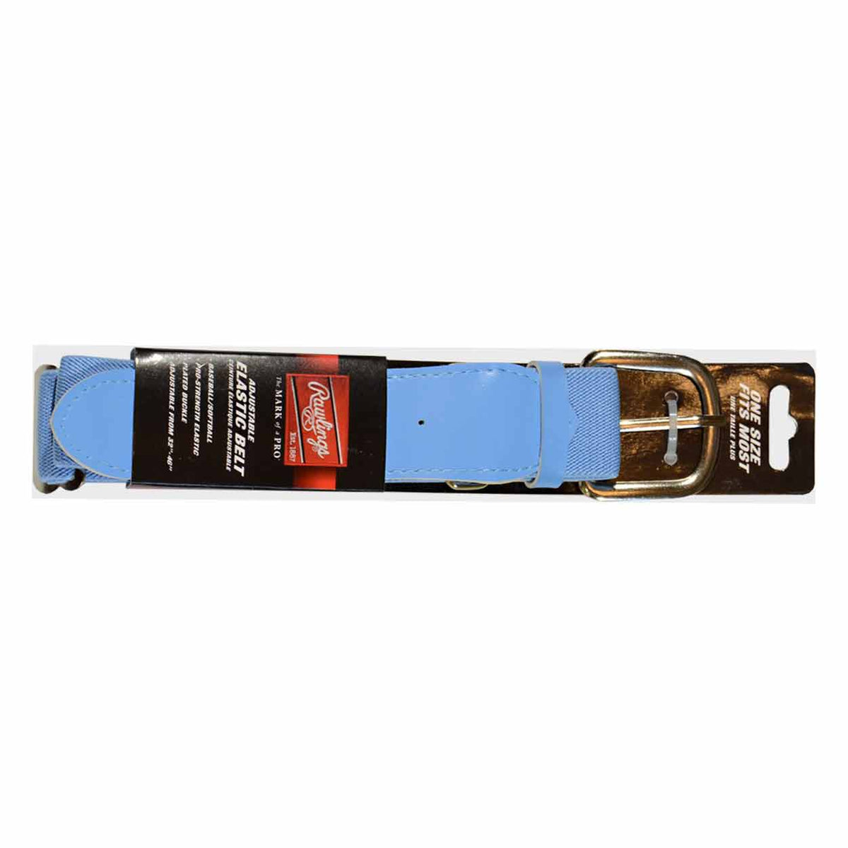 Rawlings ABELT Adult Baseball Belt Columbia Blue