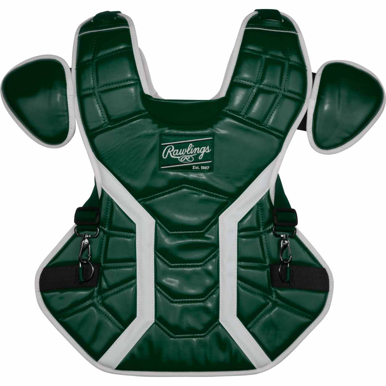 Rawlings Mach Pro Series Chest Protector Dark Green/White Medium