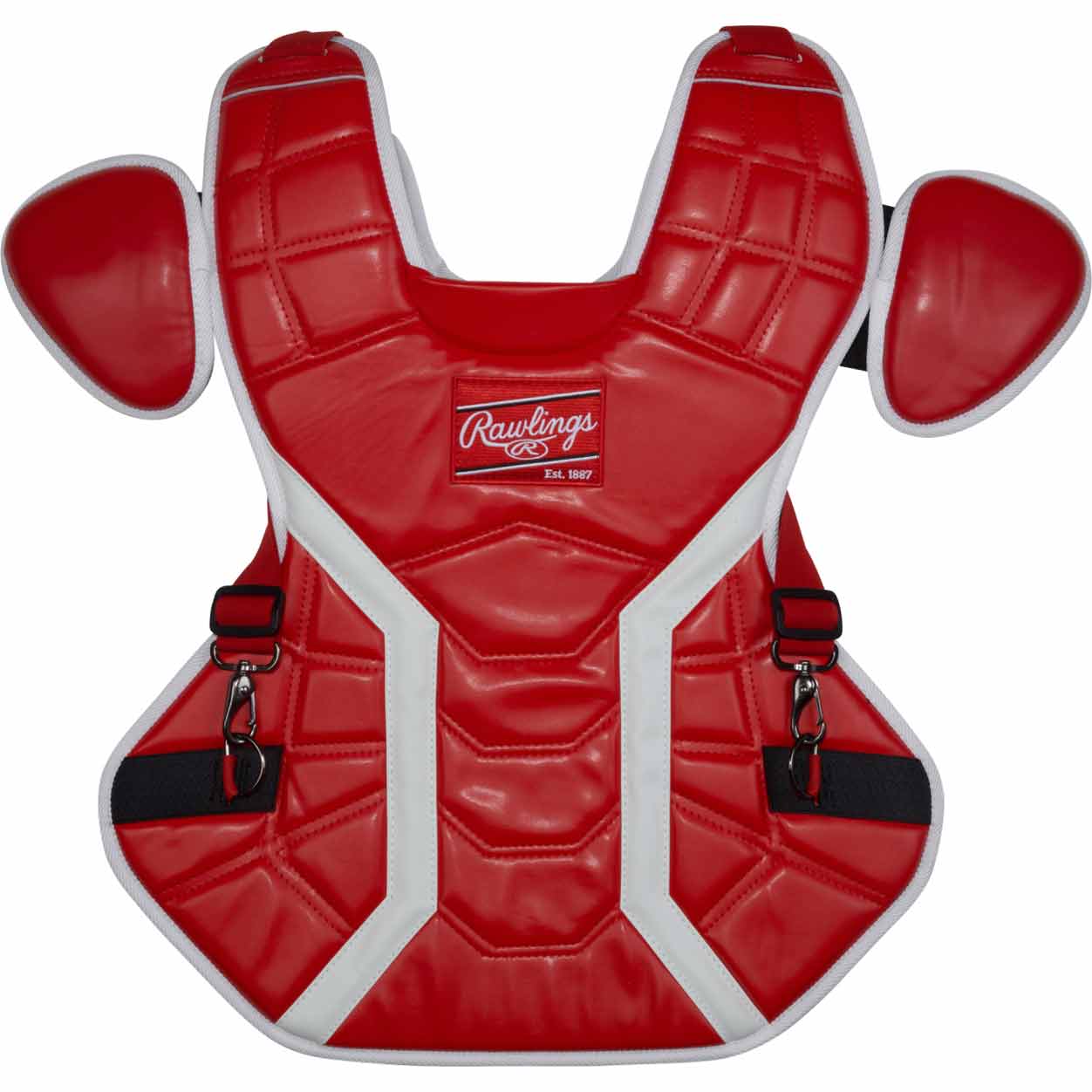 Rawlings Mach Pro Series Chest Protector Scarlet/White Medium