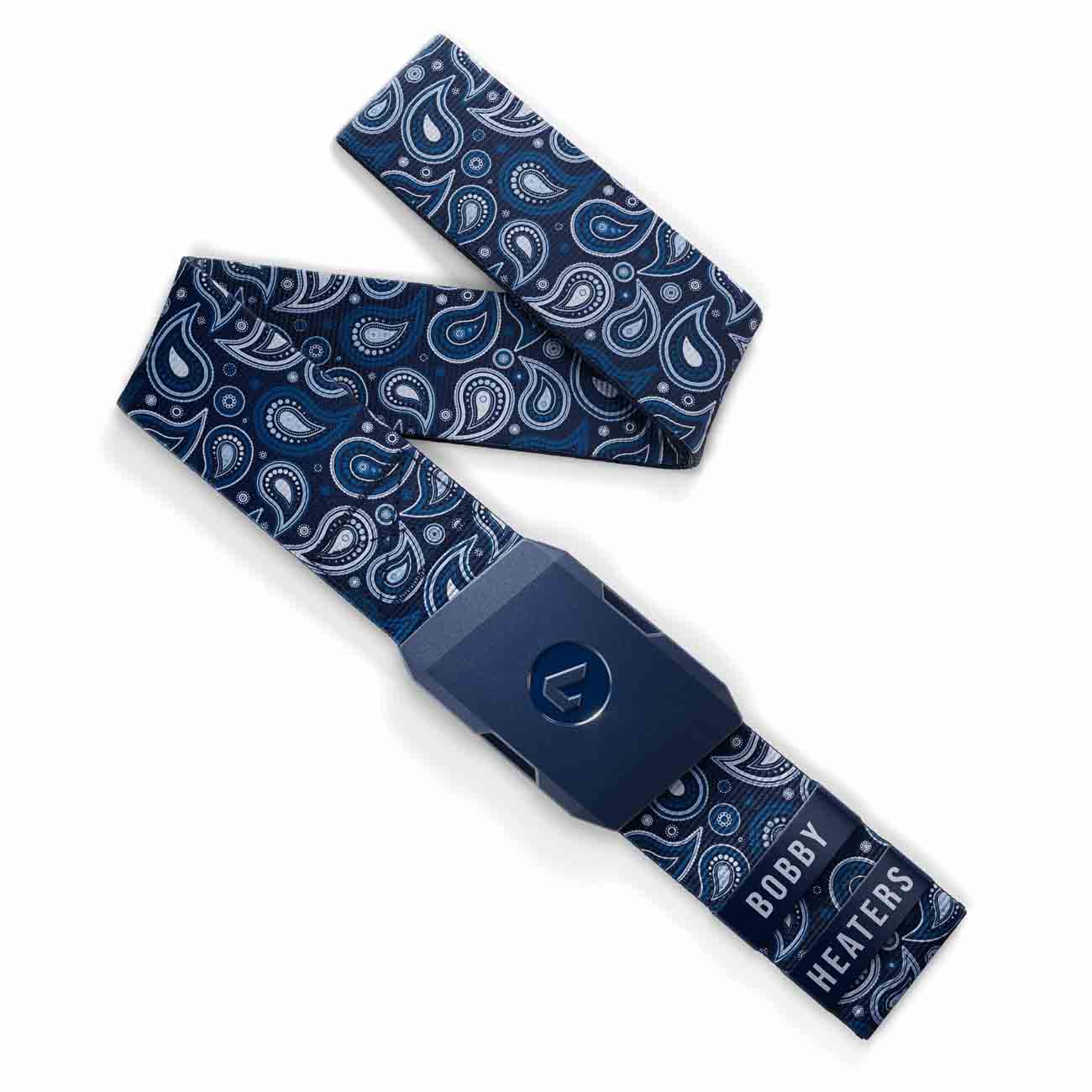 Bobby Heaters Diamond Paisley Standard Belt Navy Blue
