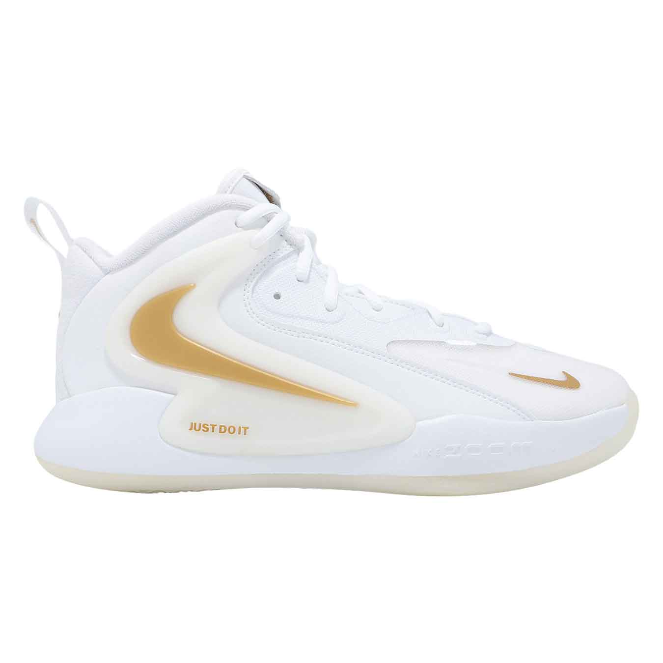 Nike Zoom Hyperset 2 Volleyball Shoes White/Gold 7.5
