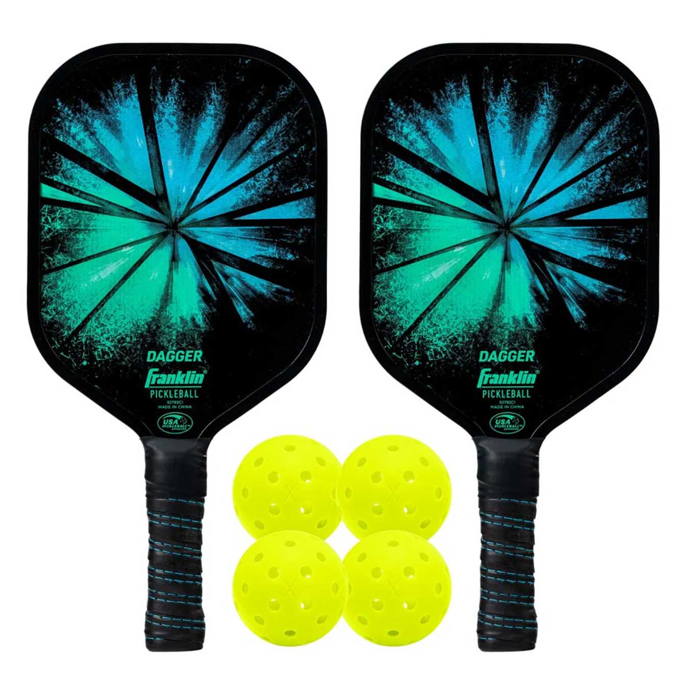 Franklin Dagger Poly Pro Pickleball Paddles 2-Player Set