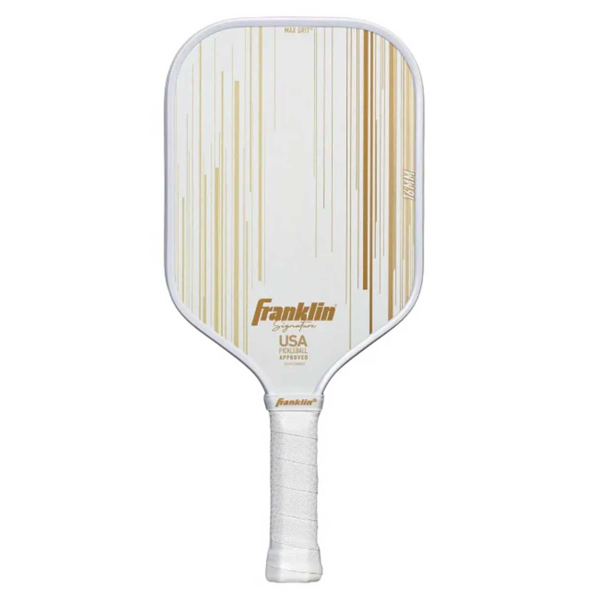 Franklin Signature Pro Series-16MM White/Gold Pickleball Paddle