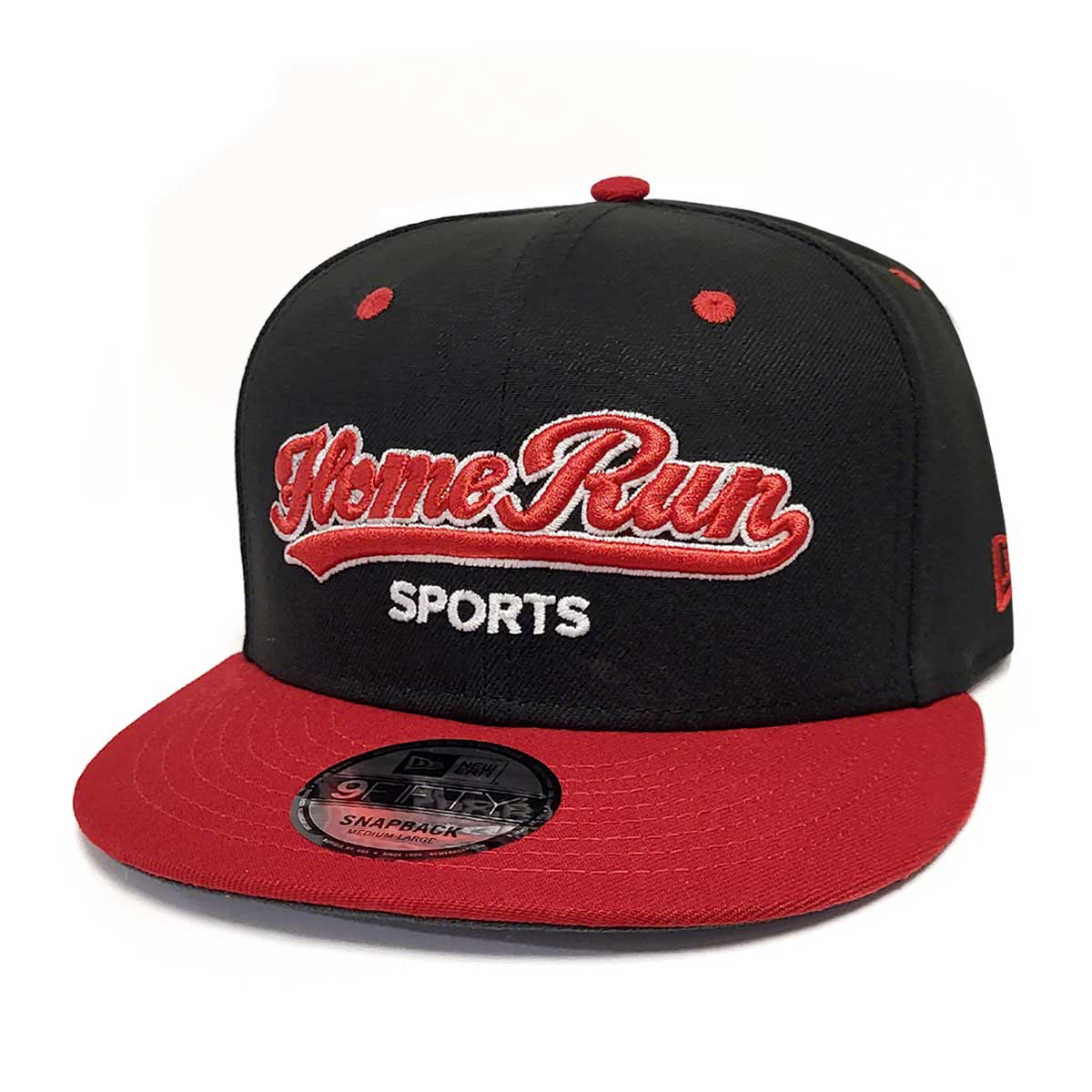 HRS New Era Black/Red Script Logo Snapback Hat – Home Run Sports