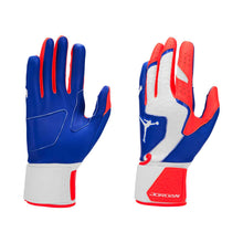 Jordan Legend Long Cuff Batting Gloves White/Royal/Red Medium