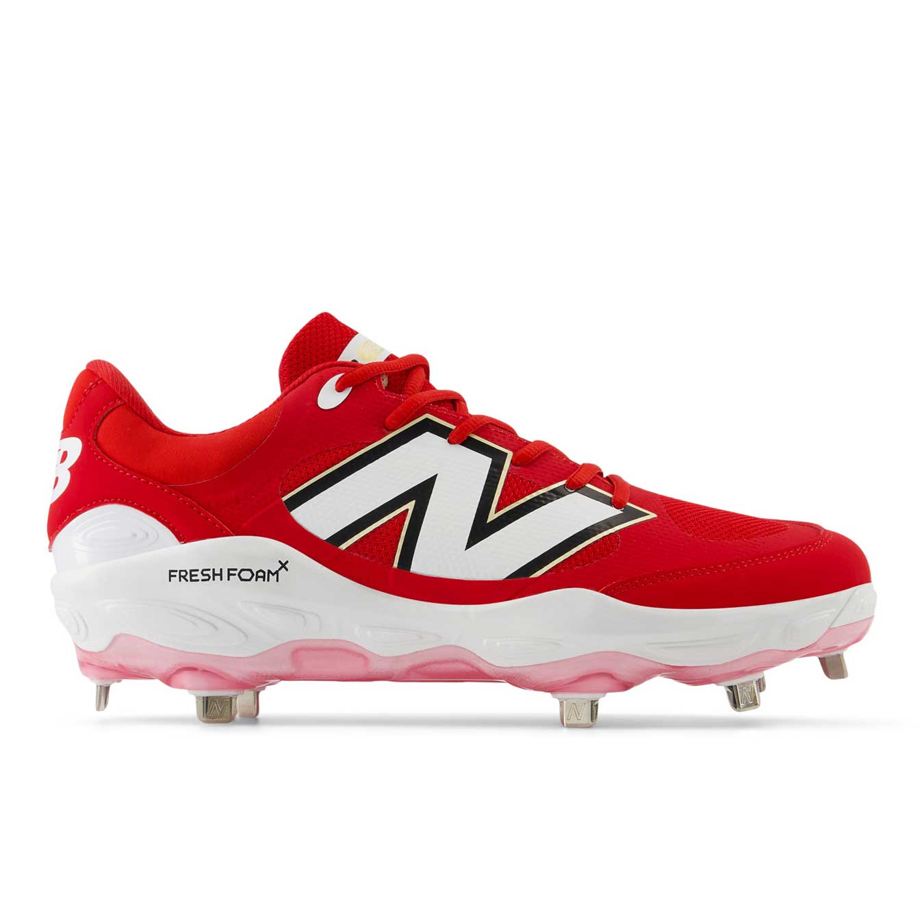 New Balance Fresh Foam L3000v7 Metal Cleats Red 8 Standard