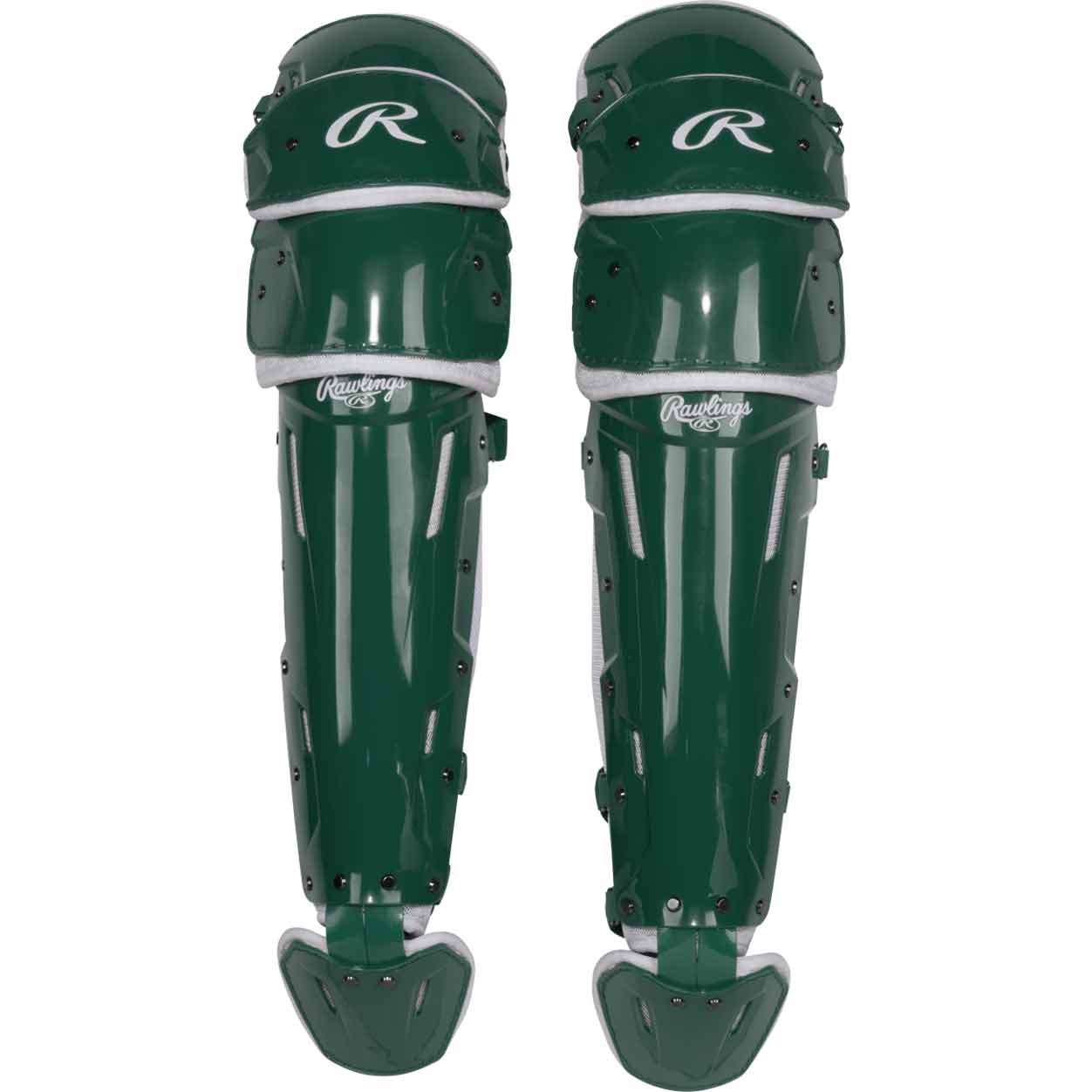 Rawlings Mach Pro Series Leg Guards Dark Green/White Medium