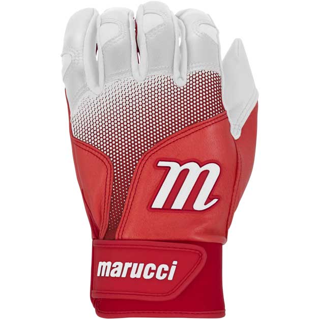 Marucci PWR Fade Batting Gloves White/Red Small