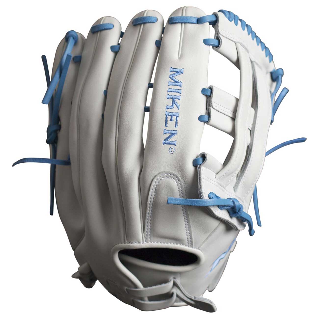 Miken Pro Series MPRO140 H-Web 14" Glove White/Columbia Left Hand Throw (wear on right hand)