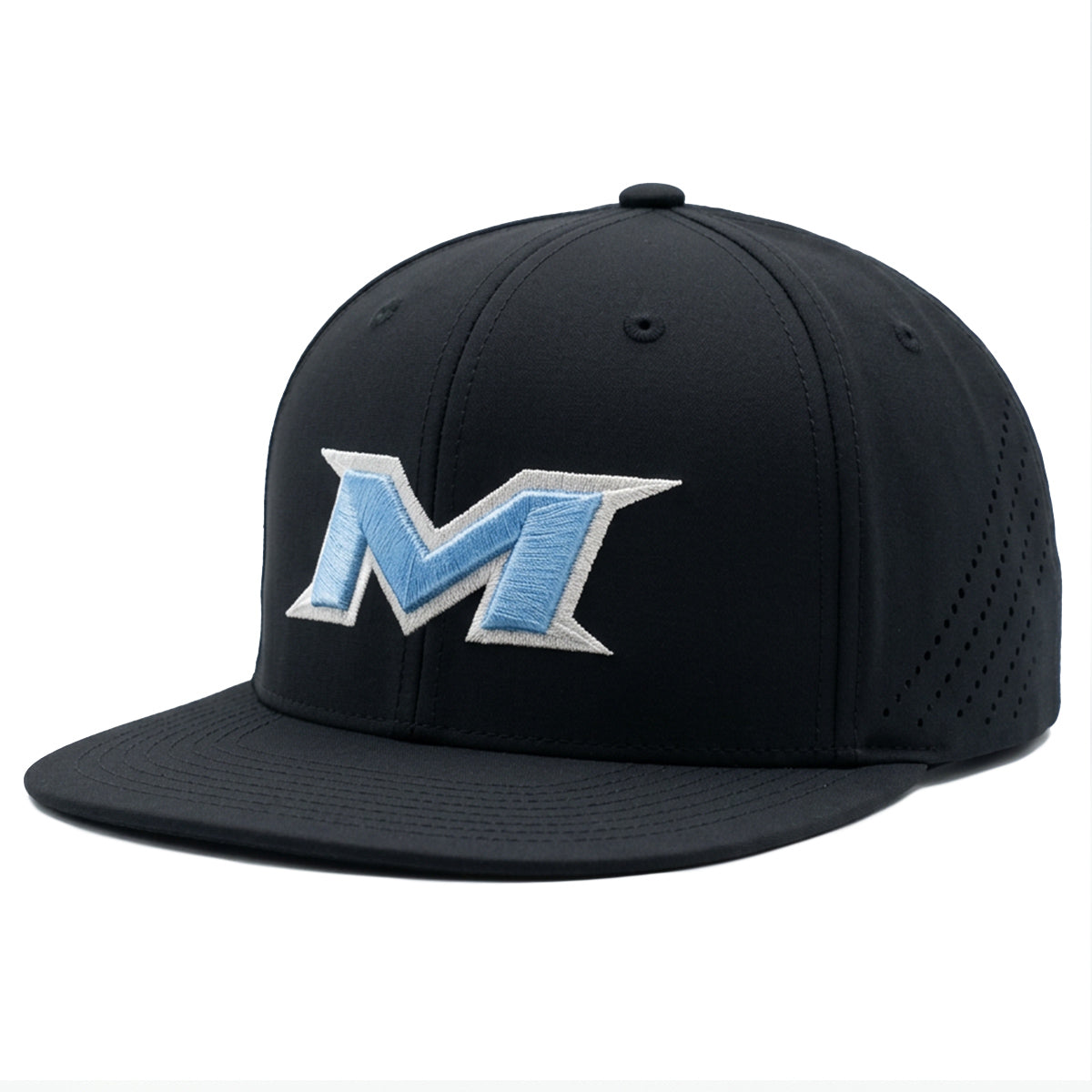 Miken ES471 Perforated Pacflex Cap Black Small/Medium