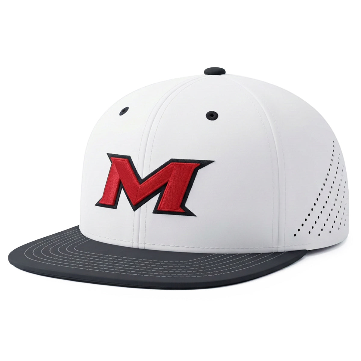 Miken ES471 Perforated Pacflex Cap White/Black Small/Medium