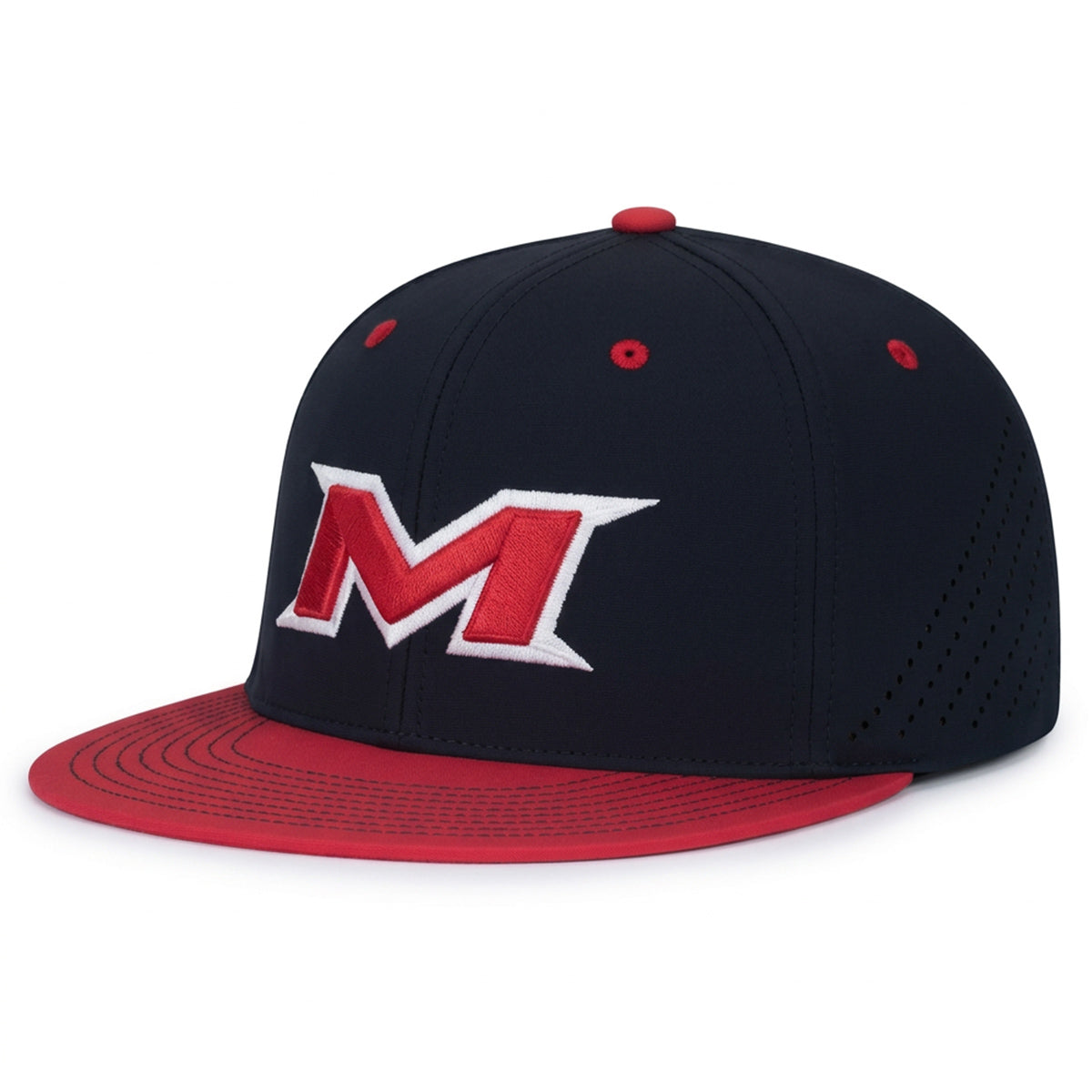 Miken ES471 Perforated Pacflex Cap Black/Red Small/Medium