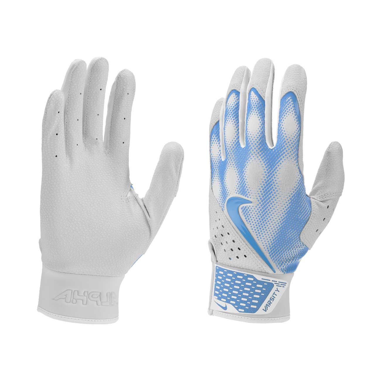 Nike Alpha Varsity Mens Batting Gloves Powder Blue Small