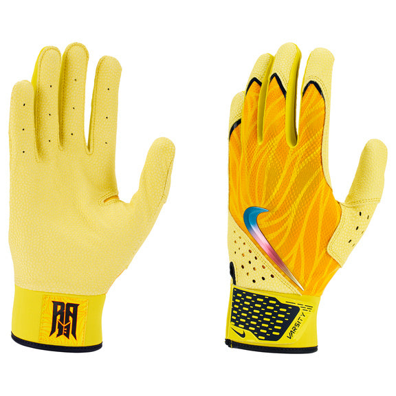 Nike Alpha Varsity Batting Gloves Acuna Optic Yellow Home Run Sports