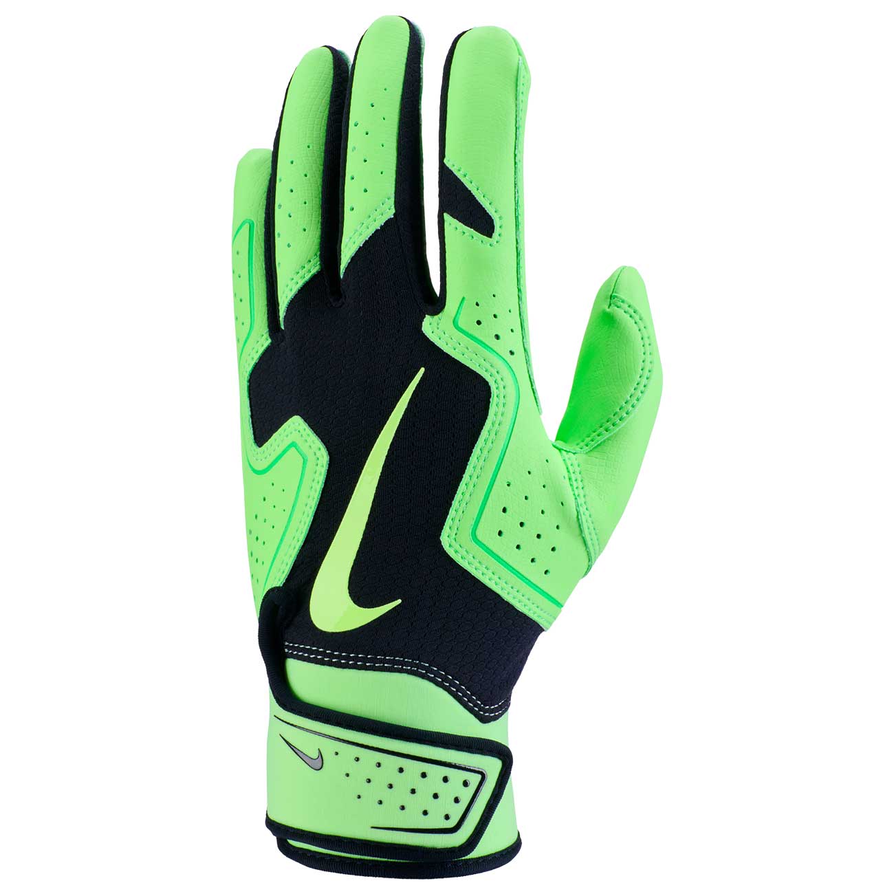 Nike Alpha 2.0 Batting Gloves Black/Vapor Green Small