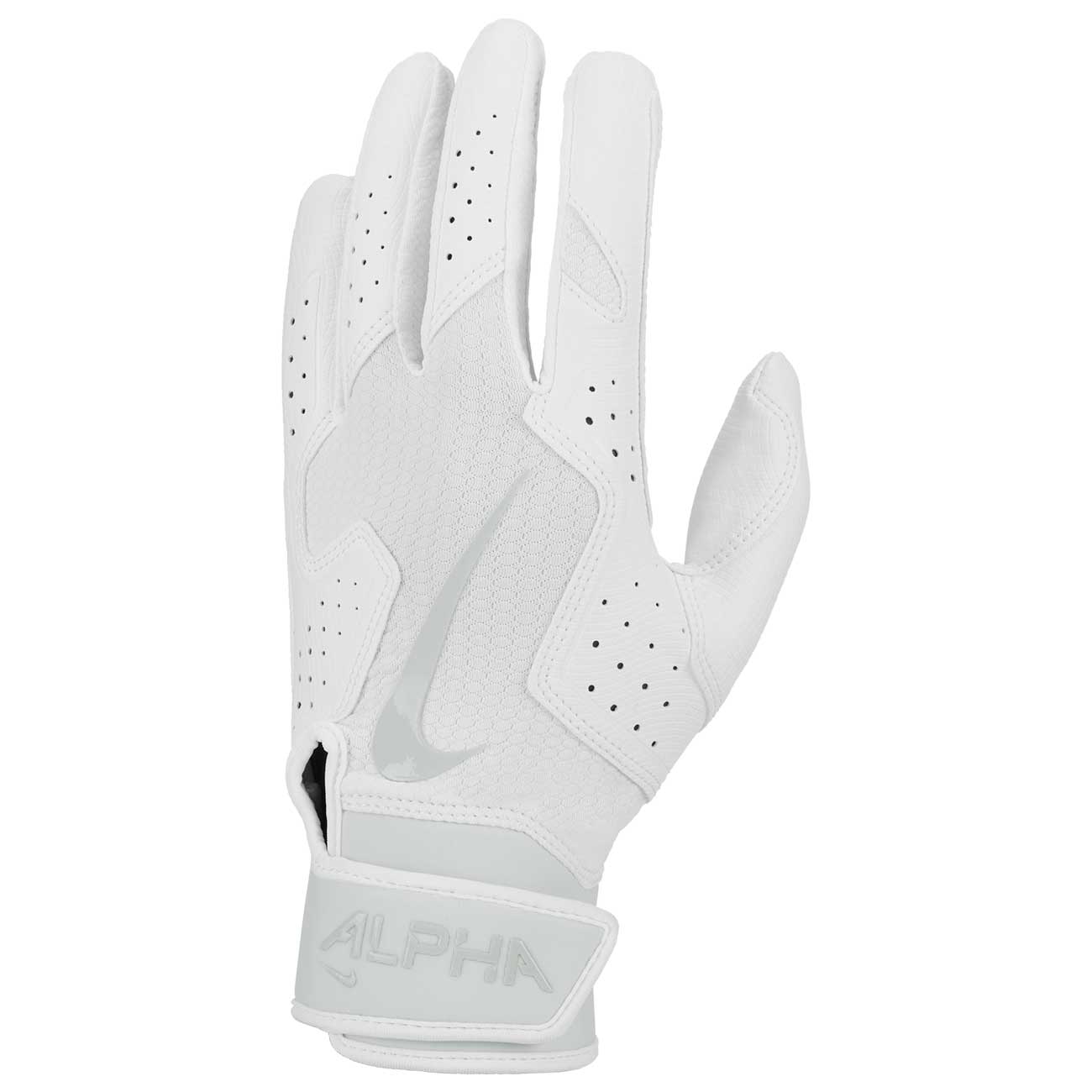 Nike Alpha 2.0 Batting Gloves White Small