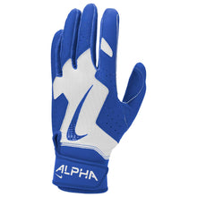 Nike Alpha 2.0 Batting Gloves White/Valor Blue Small