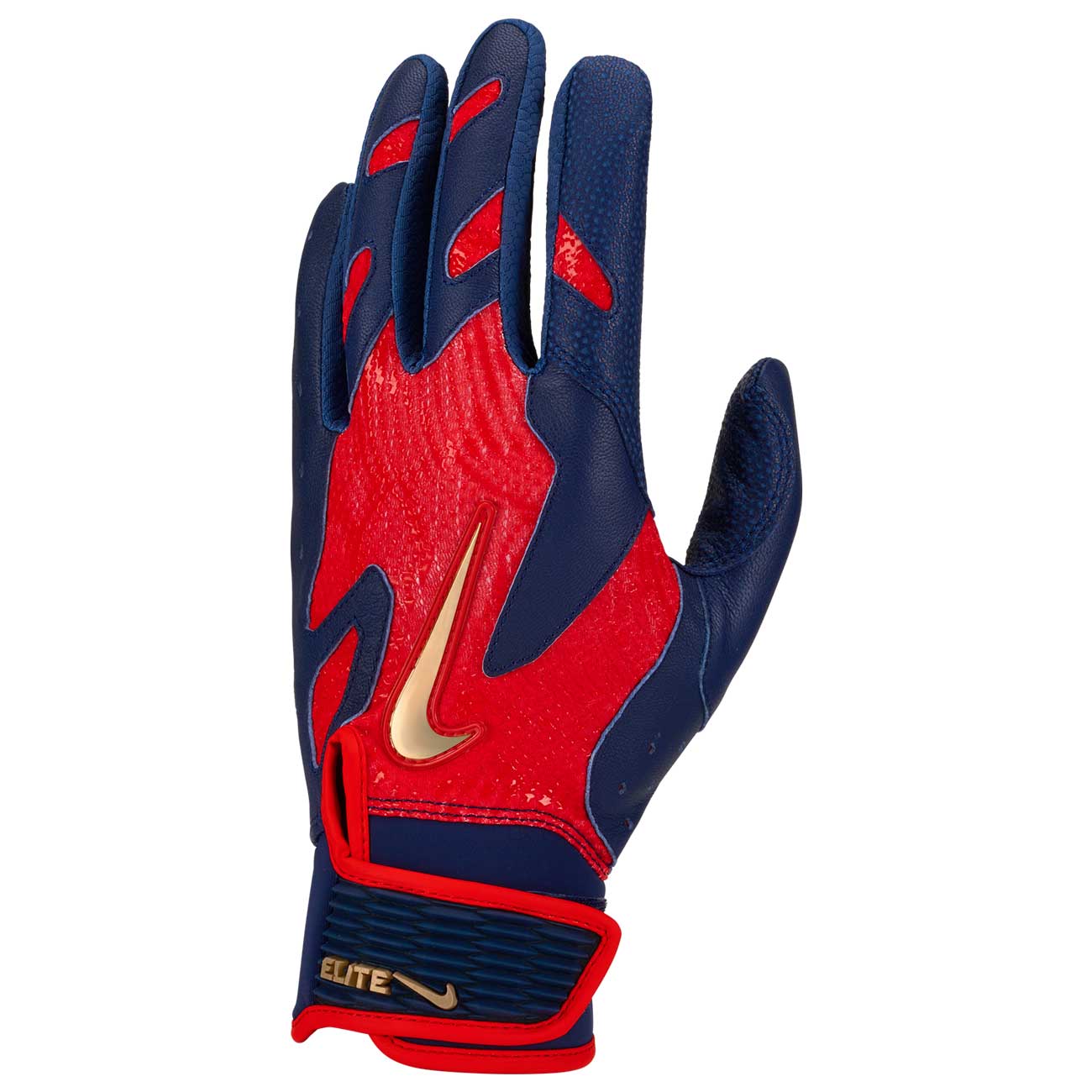 Nike Alpha Elite 2.0 Batting Gloves Pimento/Blue Void Small
