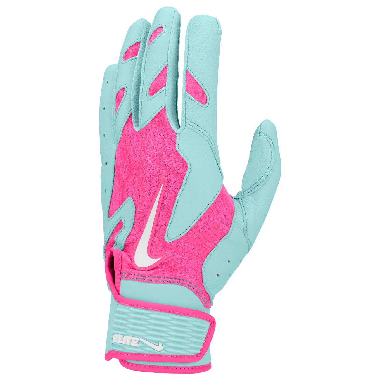 Nike Alpha Elite 2.0 Batting Gloves Pink Pow/Glacier Blue Small